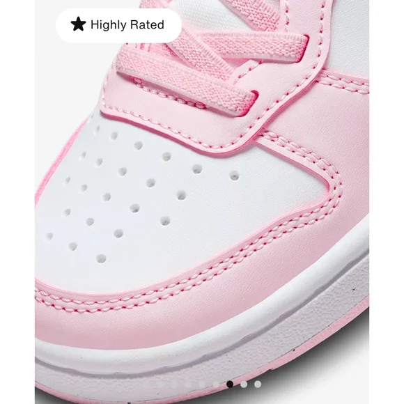 Nike Kids Pink and White Sneakers - Picture 2 of 7